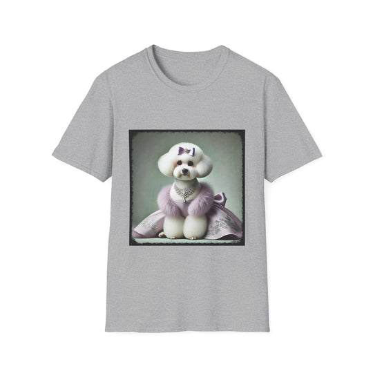 Bichon Frise Glam Girl design dog lover unisex t-shirt in sport grey