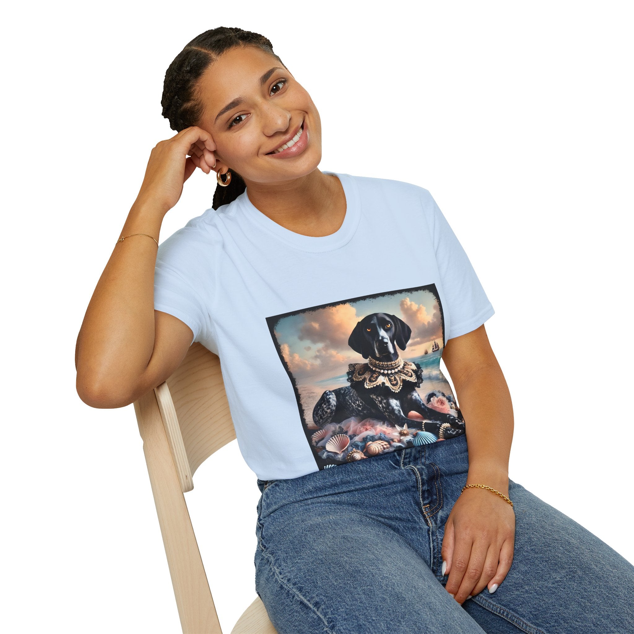 German Shorthaired Pointer Seashell Siren | Unisex Dog T-Shirt