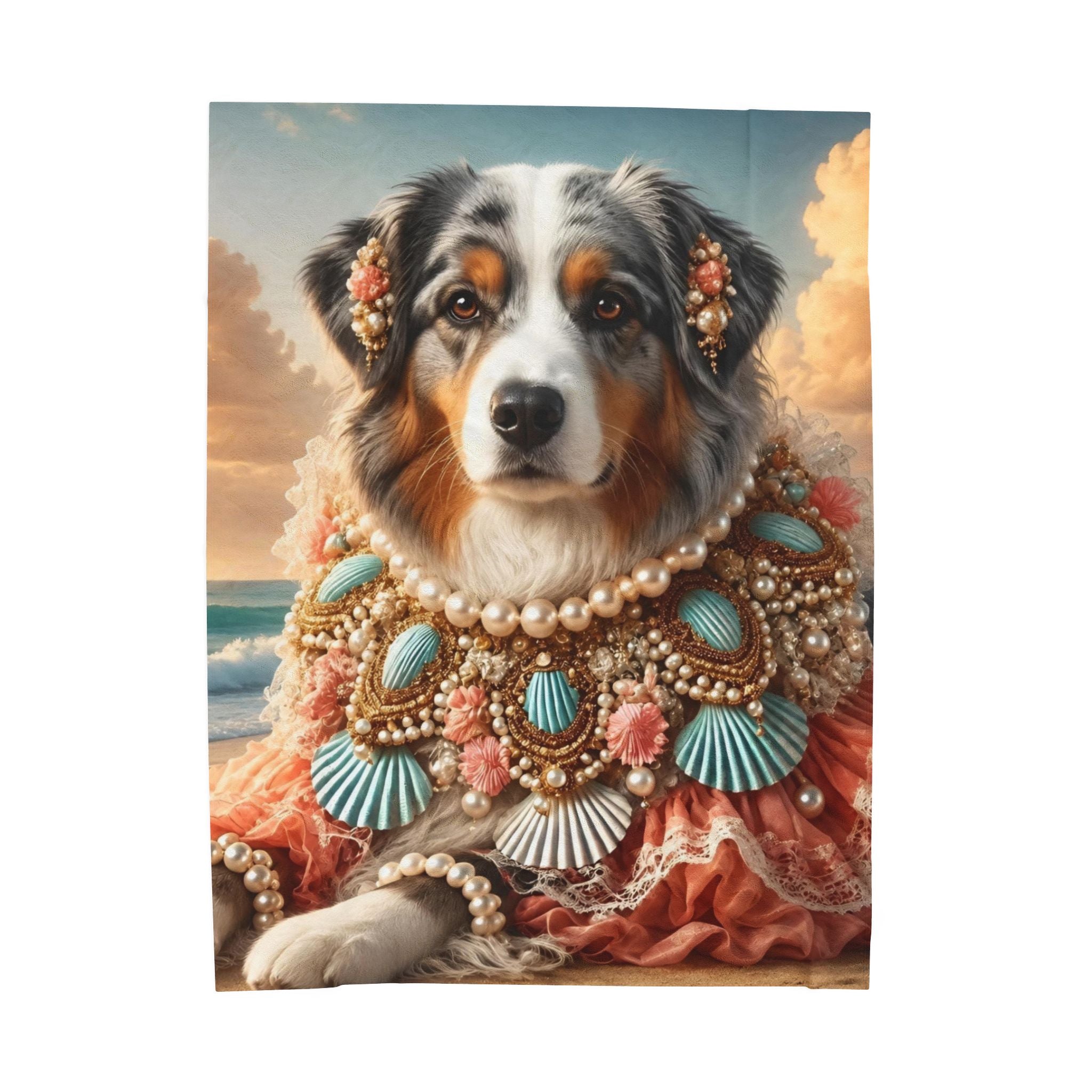 Australian Shepherd Blanket | Seashell Siren Dog Lover Gift
