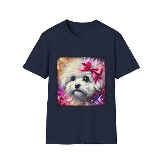 Bichon Frise Stunning Classic design dog lover unisex t-shirt in navy
