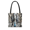 Afghan Hound Tote Bag | B&W Bold Gentleman Dog Lover Gift