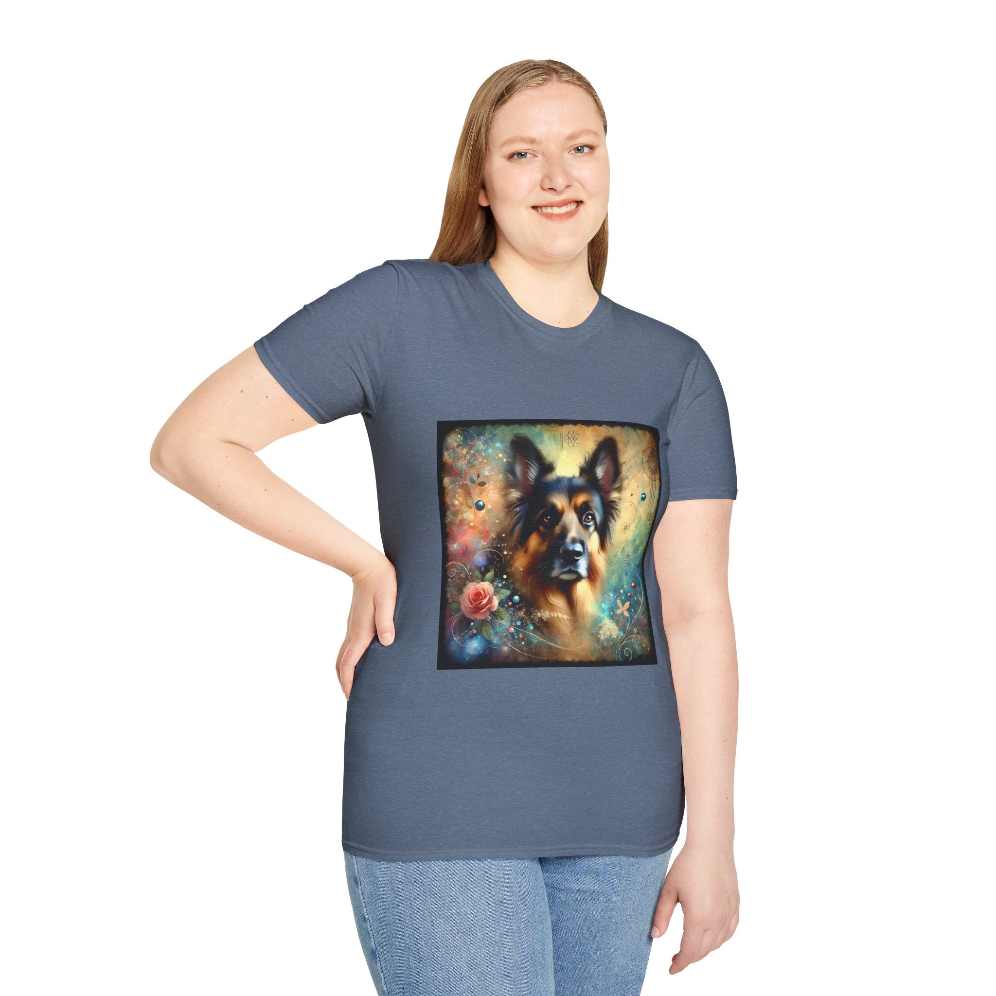 German Shepherd Rose Classic | Unisex Dog T-Shirt