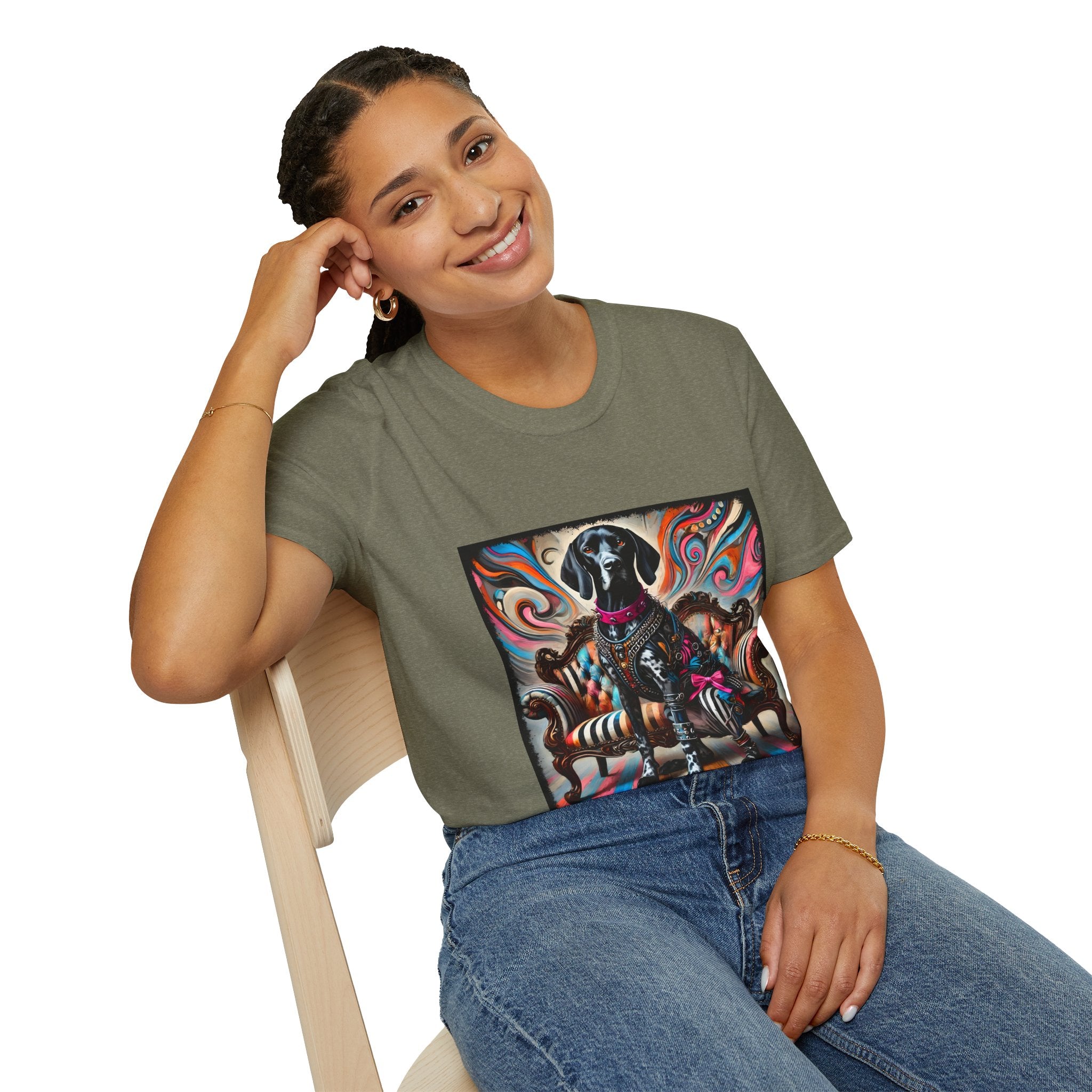 German Shorthaired Pointer Rebel Rocker | Unisex Dog T-Shirt