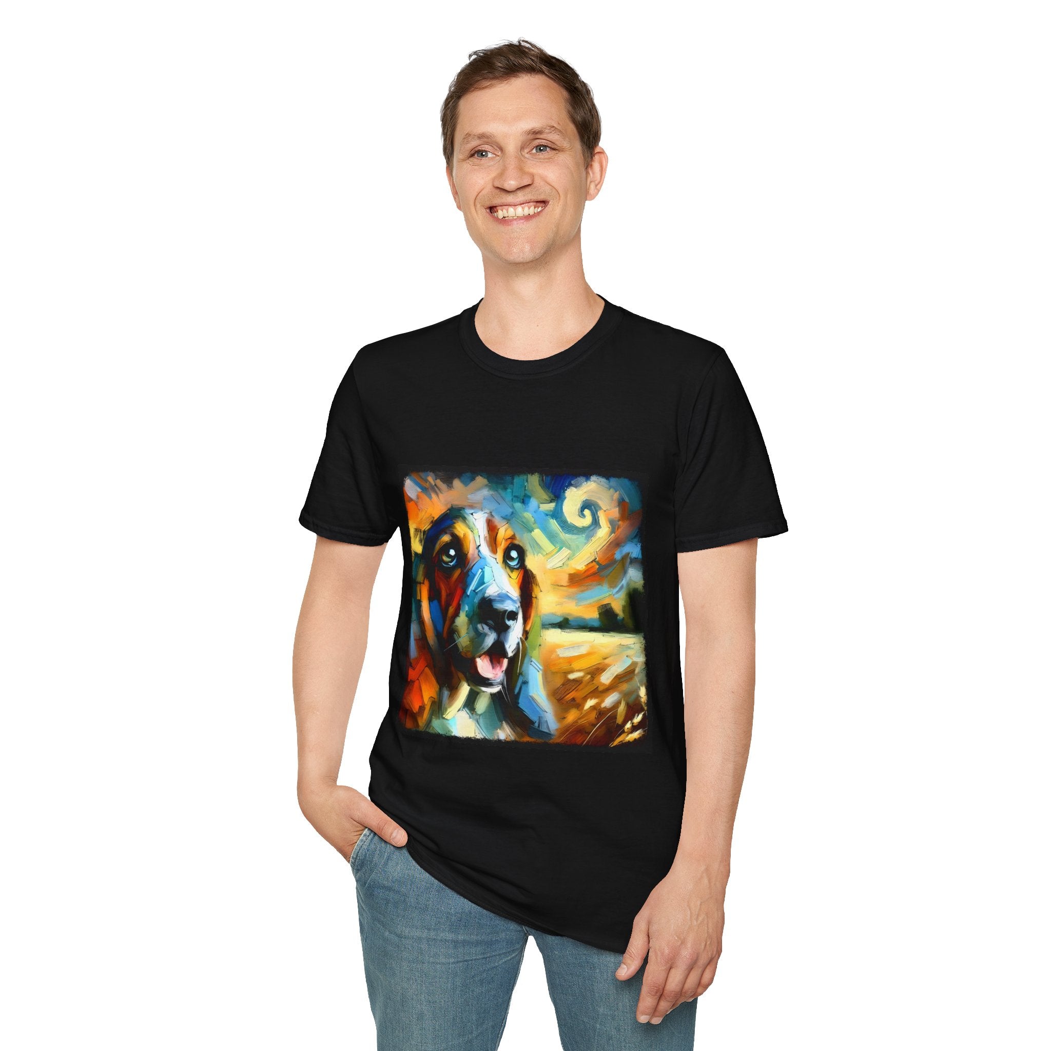 Basset Hound Sun Swirl | Unisex Dog T-Shirt