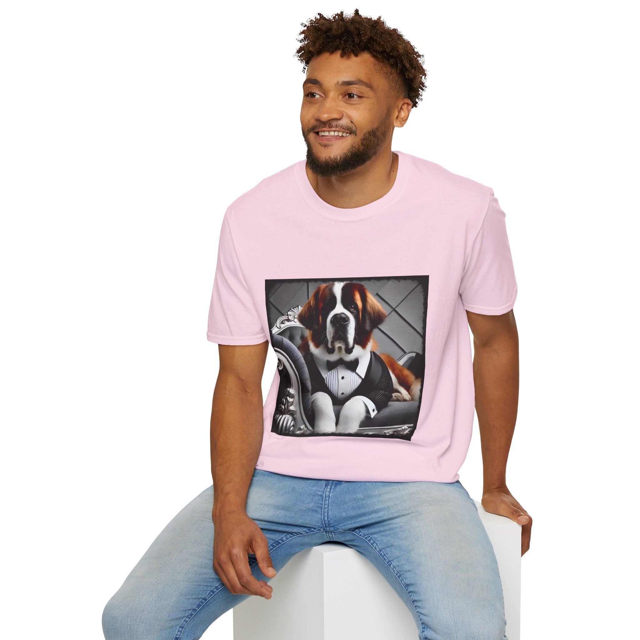 Saint Bernard Plush Pupstar | Unisex Dog T-Shirt