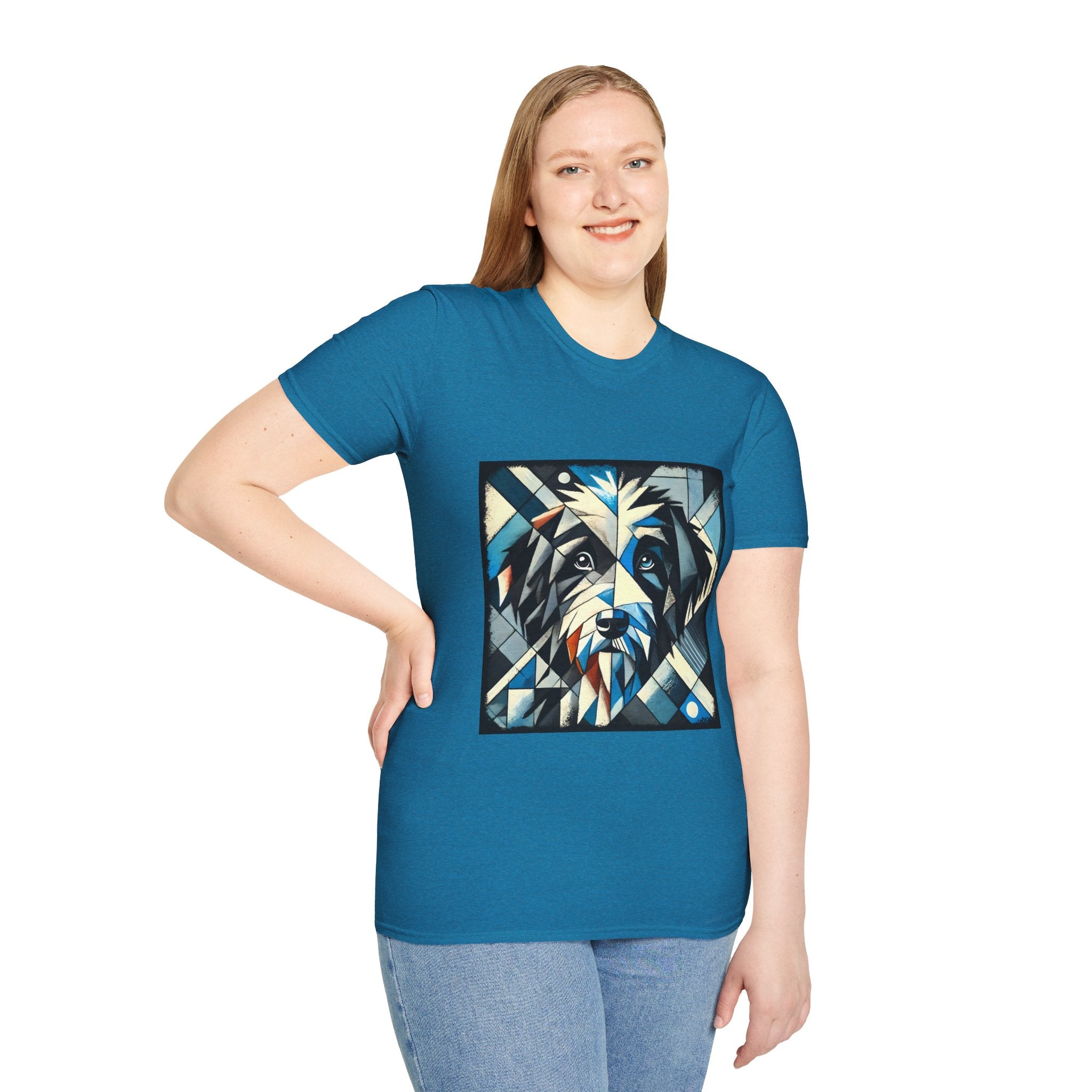 Bernedoodle Blue Geometric | Unisex Dog T-Shirt