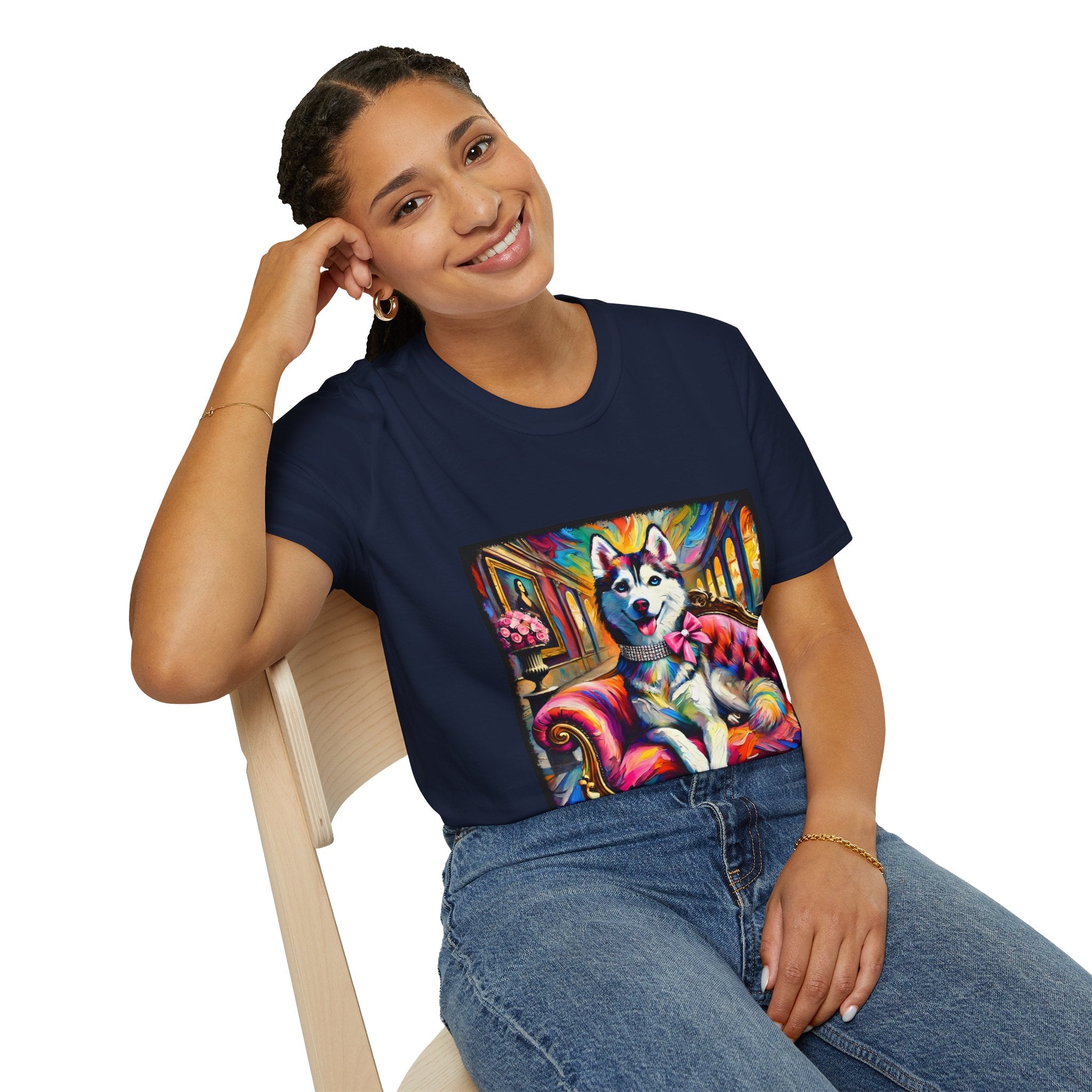 Siberian Husky Pink Princess Classic | Unisex Dog T-Shirt