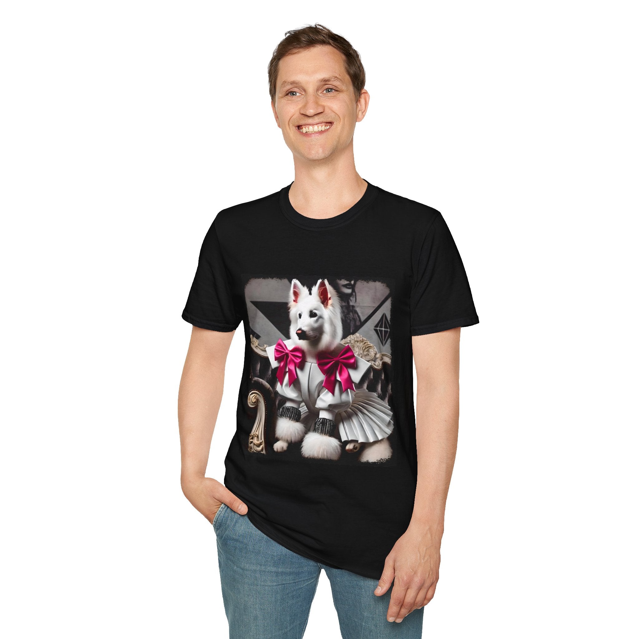 German Shepherd Pink Bow Rocker | Unisex Dog T-Shirt