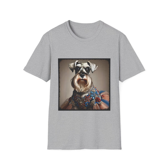 Schnauzer Bougie Babe design dog lover unisex t-shirt in sport grey