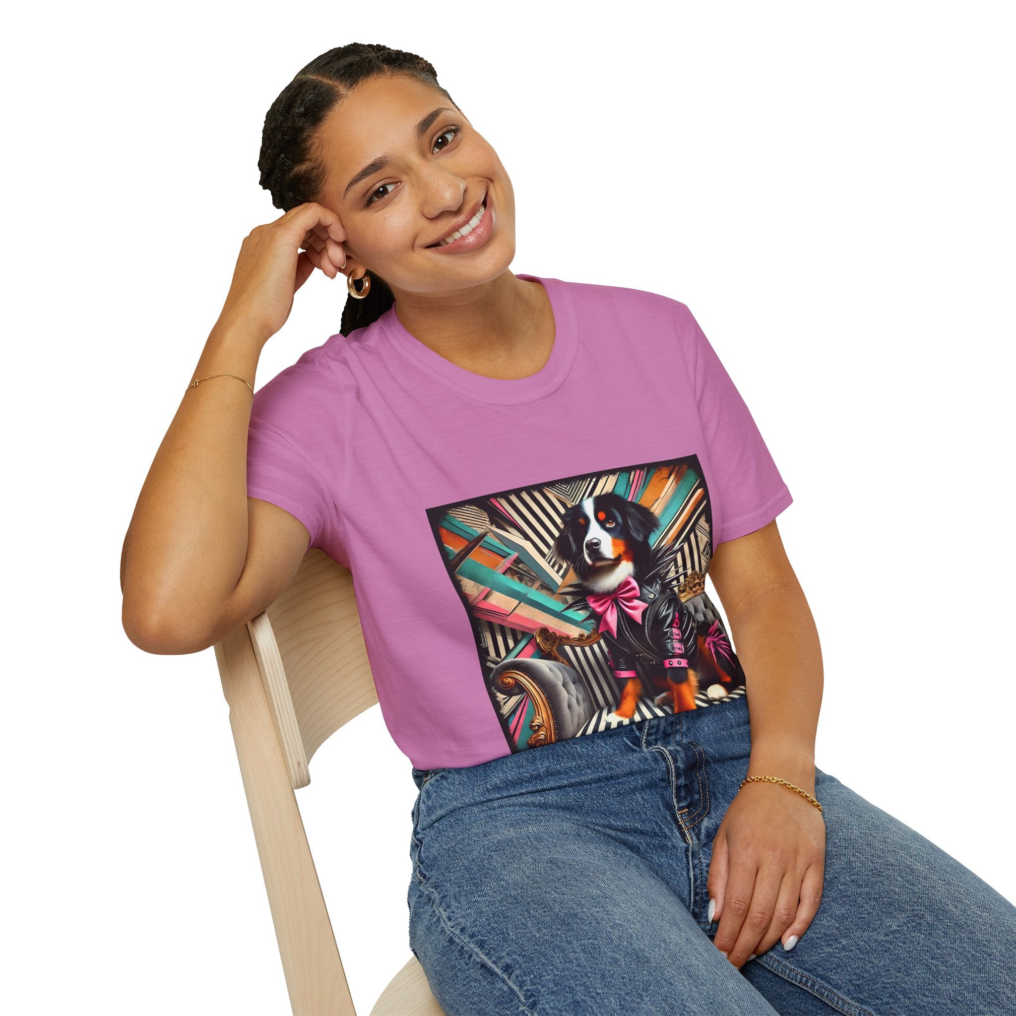 Bernese Mountain Dog Bold Rocker| Unisex Dog T-Shirt