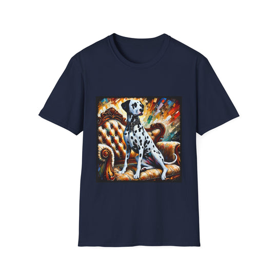 Dalmatian Sunburst Classic design dog lover unisex t-shirt in navy