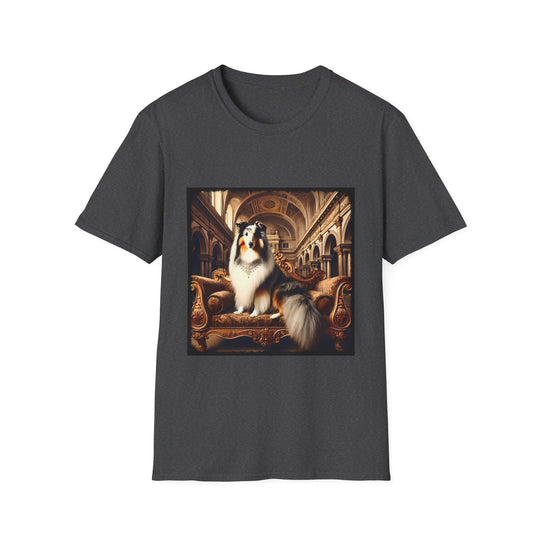 Collie Royal Duchess Unisex Dog T-Shirt unisex t-shirt in dark heather