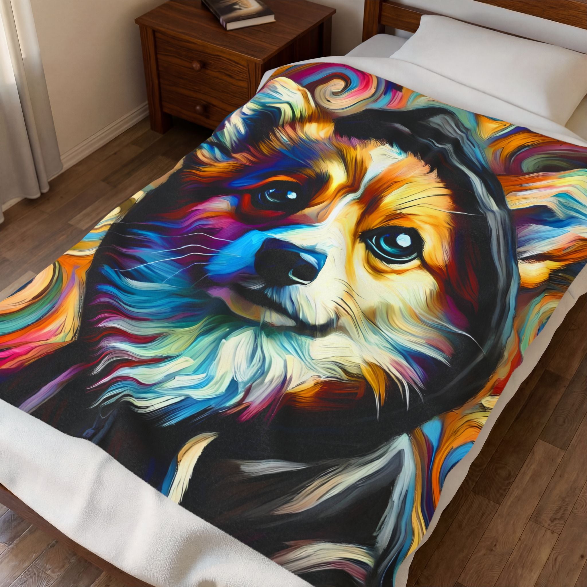 Pembroke Welsh Corgi Blanket | Relaxed Swirl Dog Lover Gift