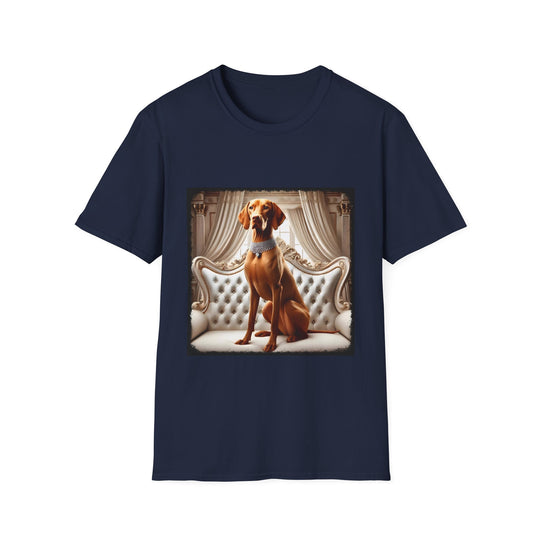 Vizsla Diamond Diva design dog lover unisex t-shirt in navy