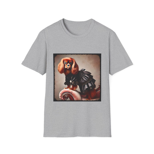 Cavalier King Charles Spaniel Edgy Muse design dog lover unisex t-shirt in sport grey
