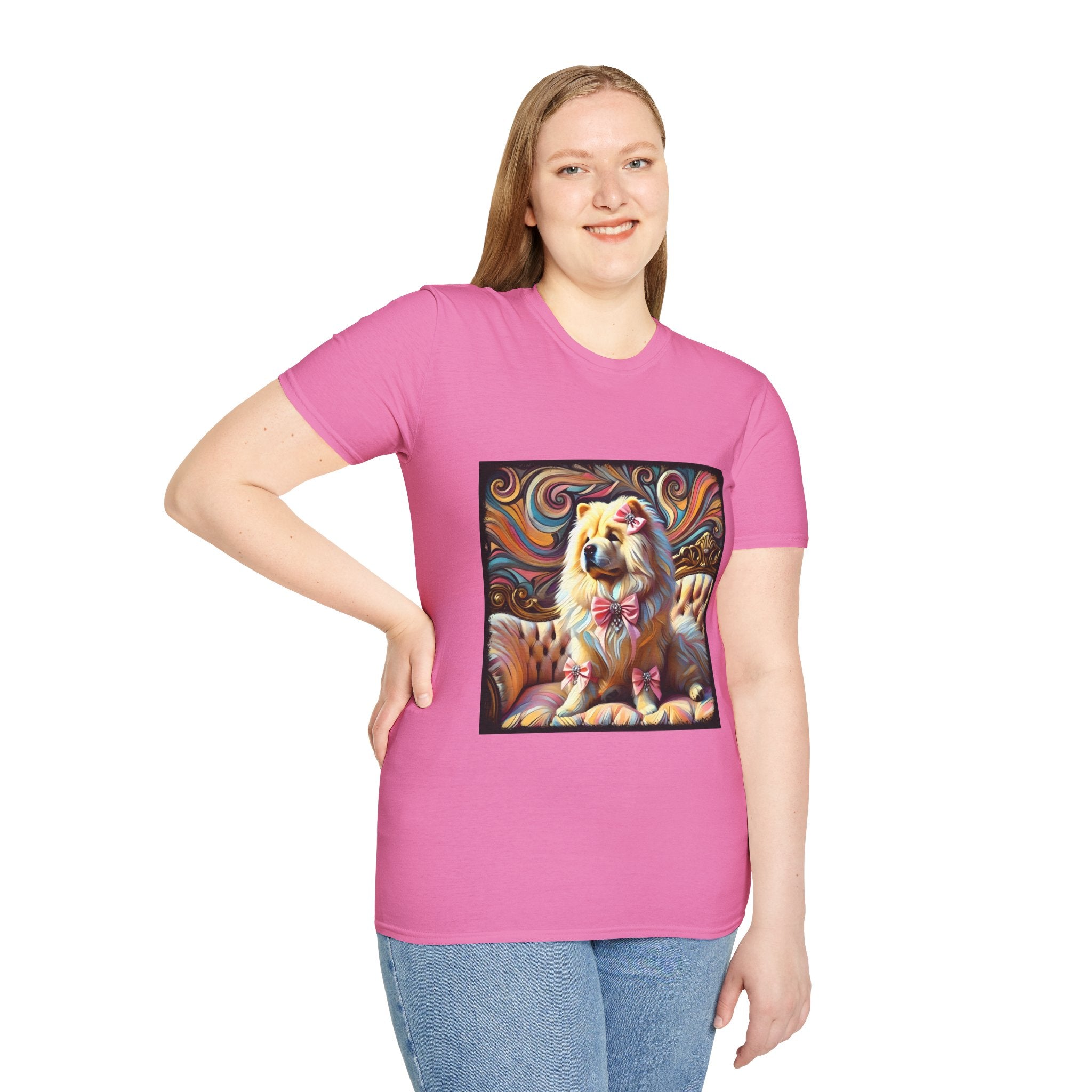 Chow Chow Pink Swirl | Unisex Dog T-Shirt
