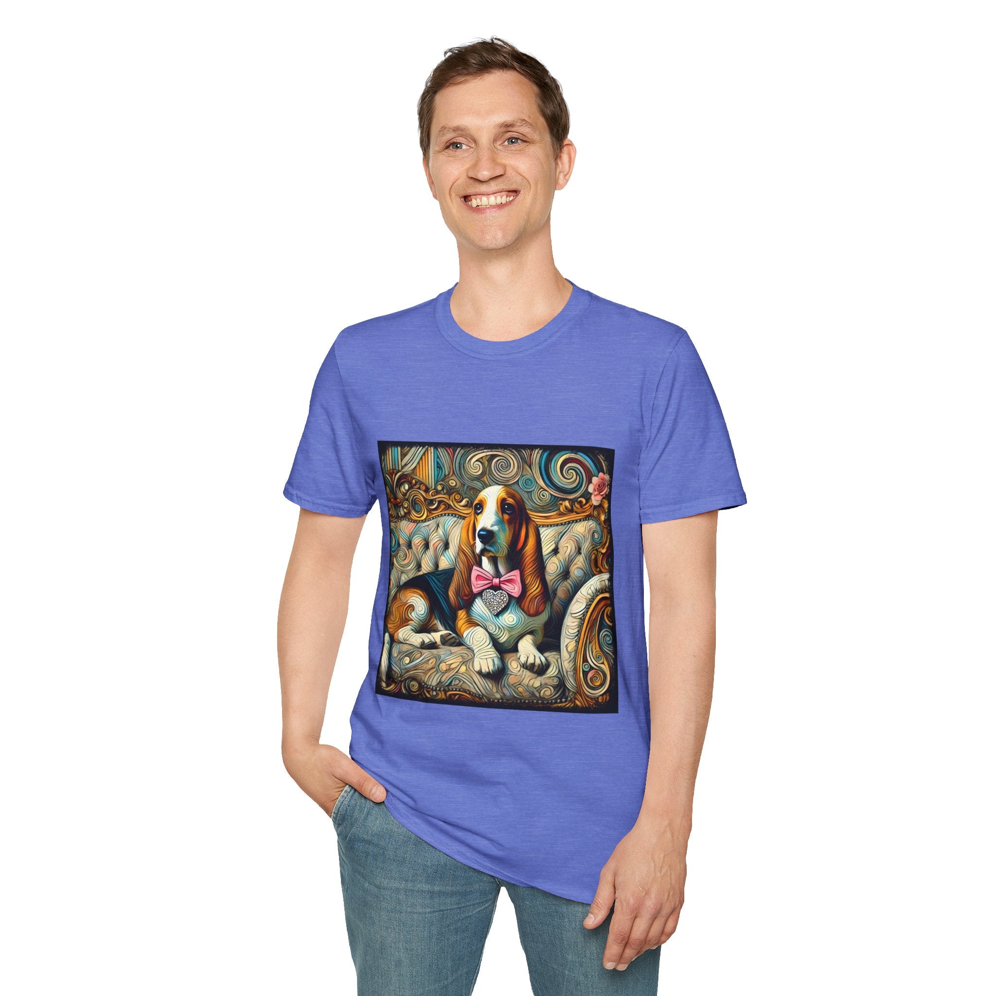 Basset Hound Diamond Swirl | Unisex Dog T-Shirt