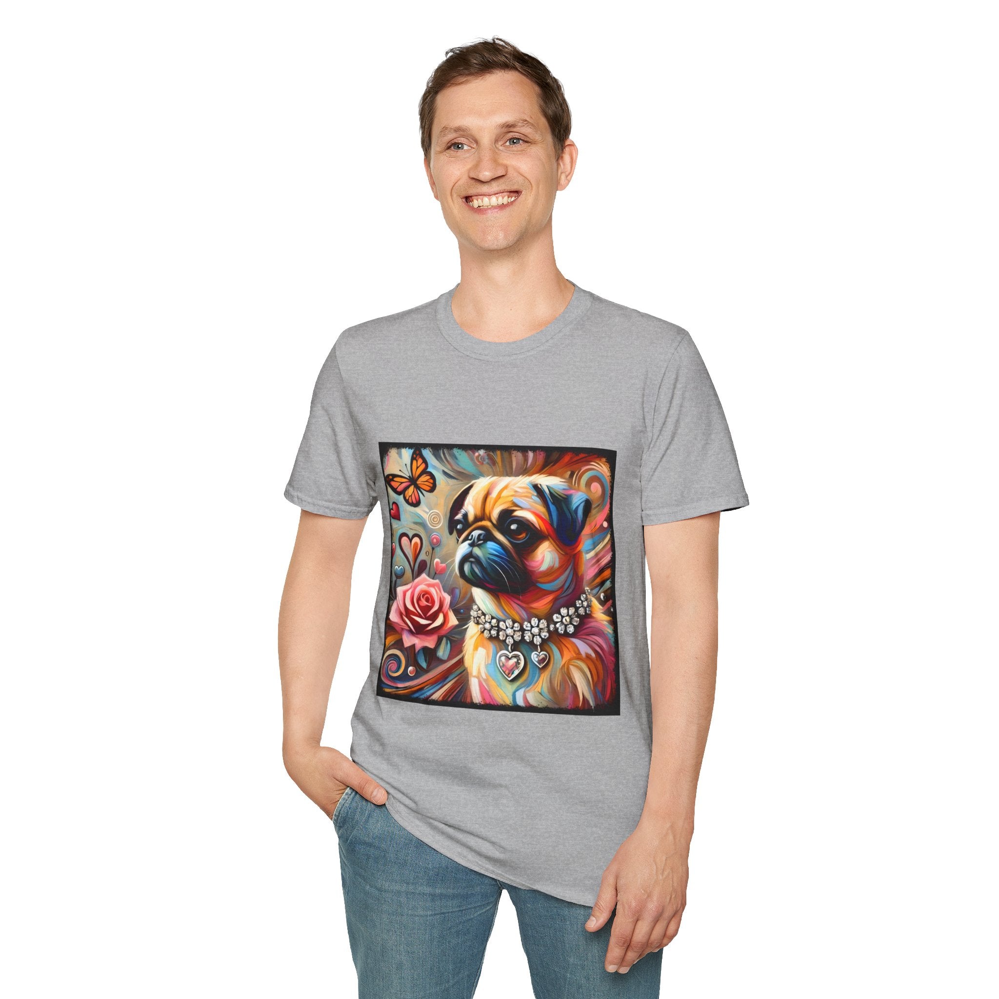 Pug Butterfly Classic | Unisex Dog T-Shirt