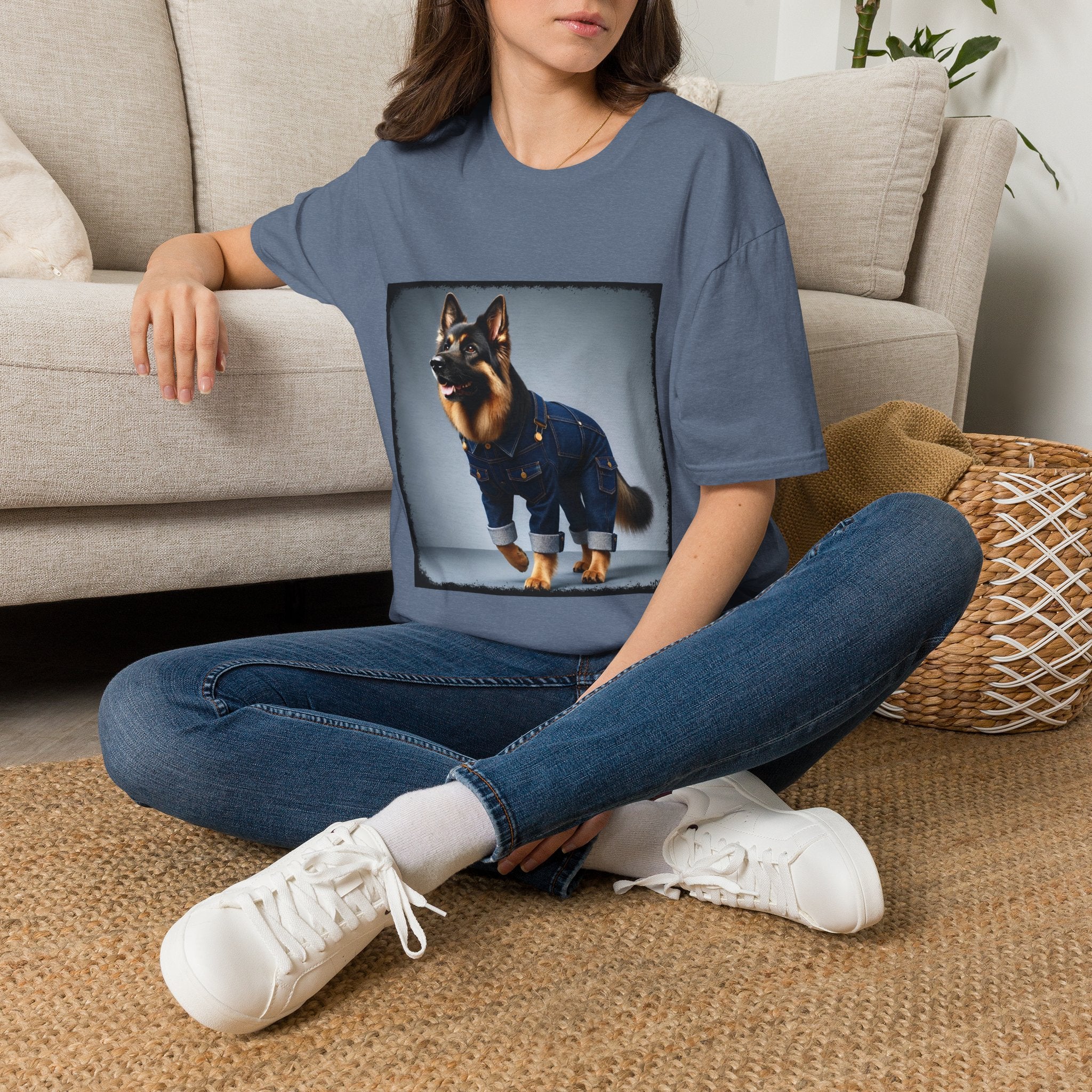 German Shepherd Shirt | Denim Dream Dog Lover Tee