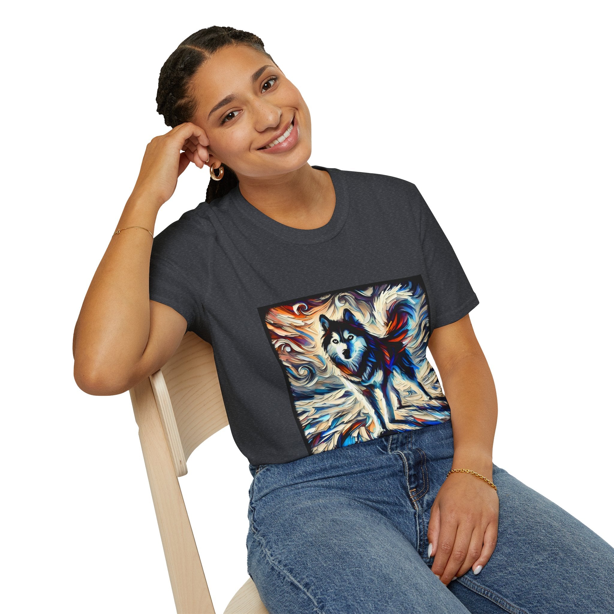Siberian Husky Vivid Dream Swirl | Unisex Dog T-Shirt