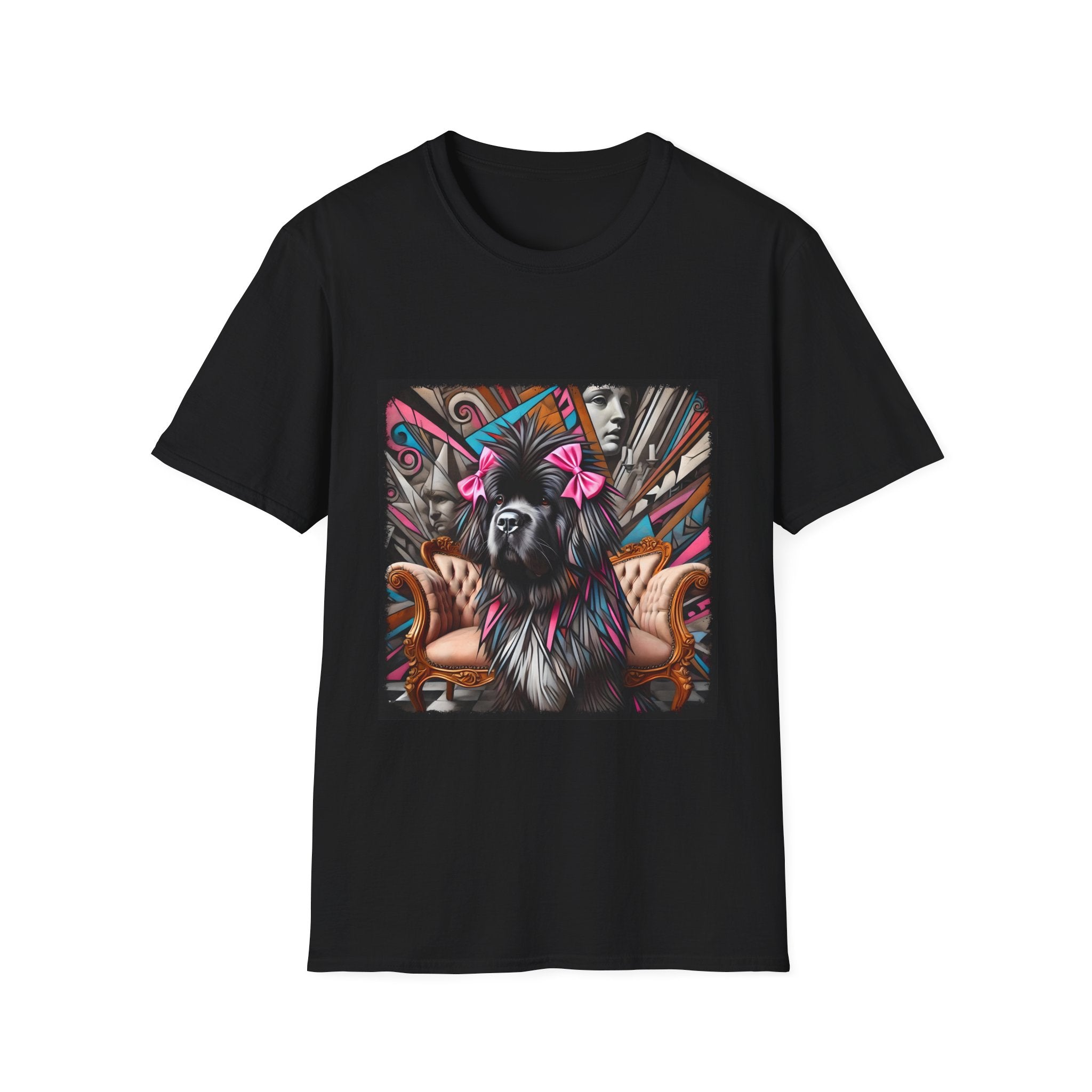 Newfoundland Pink Bow Bold | Unisex Dog T-Shirt