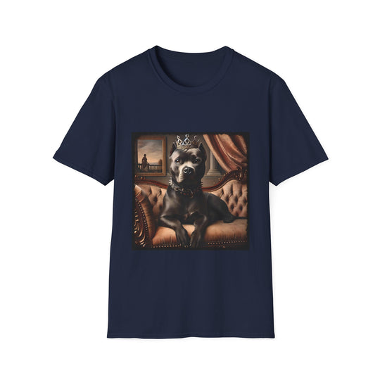 American Pit Bull Terrier Edgy Prince design dog lover unisex t-shirt in navy