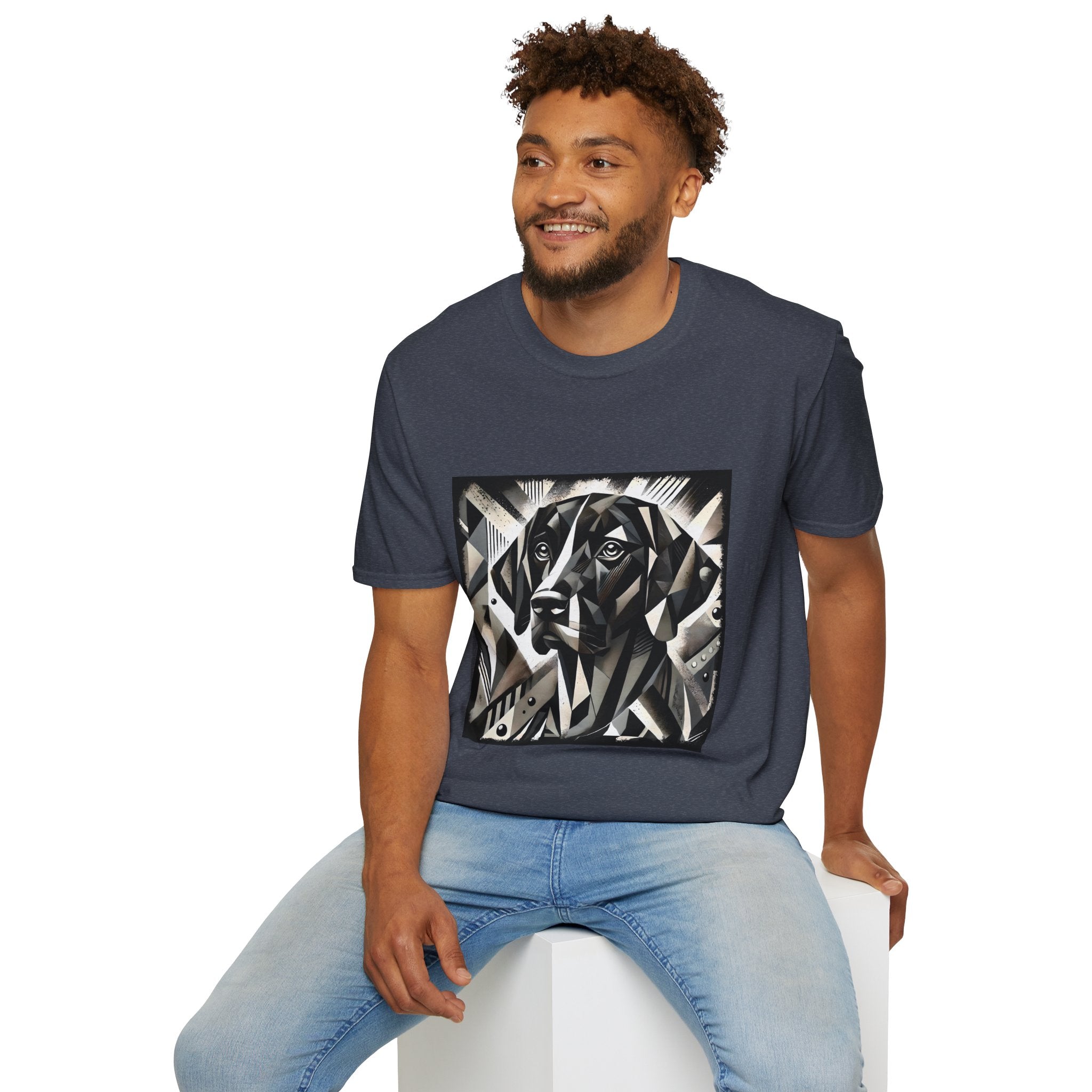 German Shorthaired Pointer B&W Geometric  | Unisex Dog T-Shirt