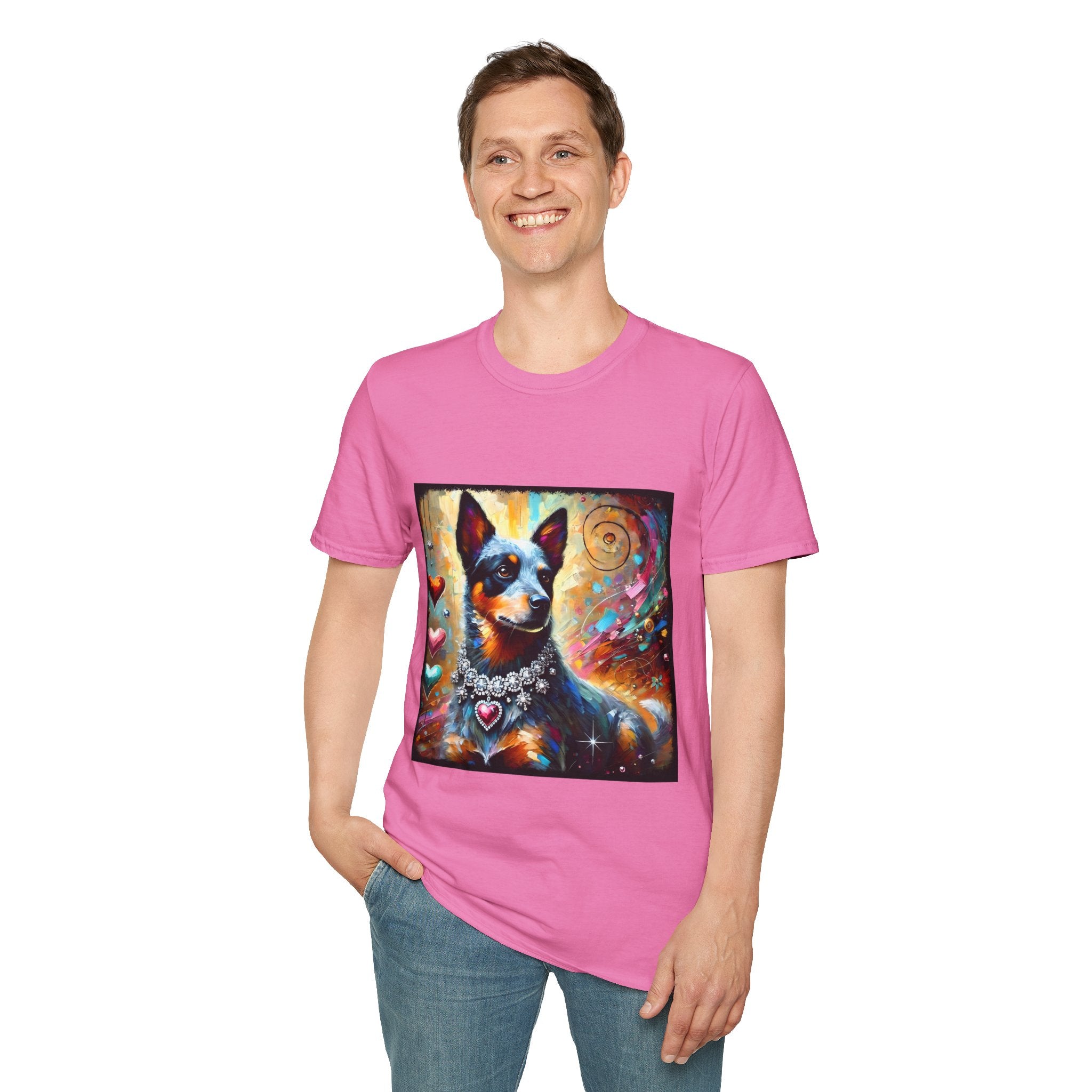 Australian Cattle Dog Diamond Heart Classic | Unisex Dog T-Shirt