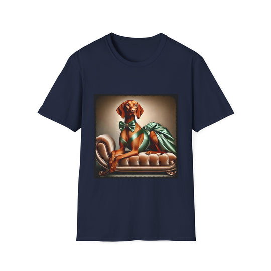Vizsla Pageant Pup design dog lover unisex t-shirt in navy