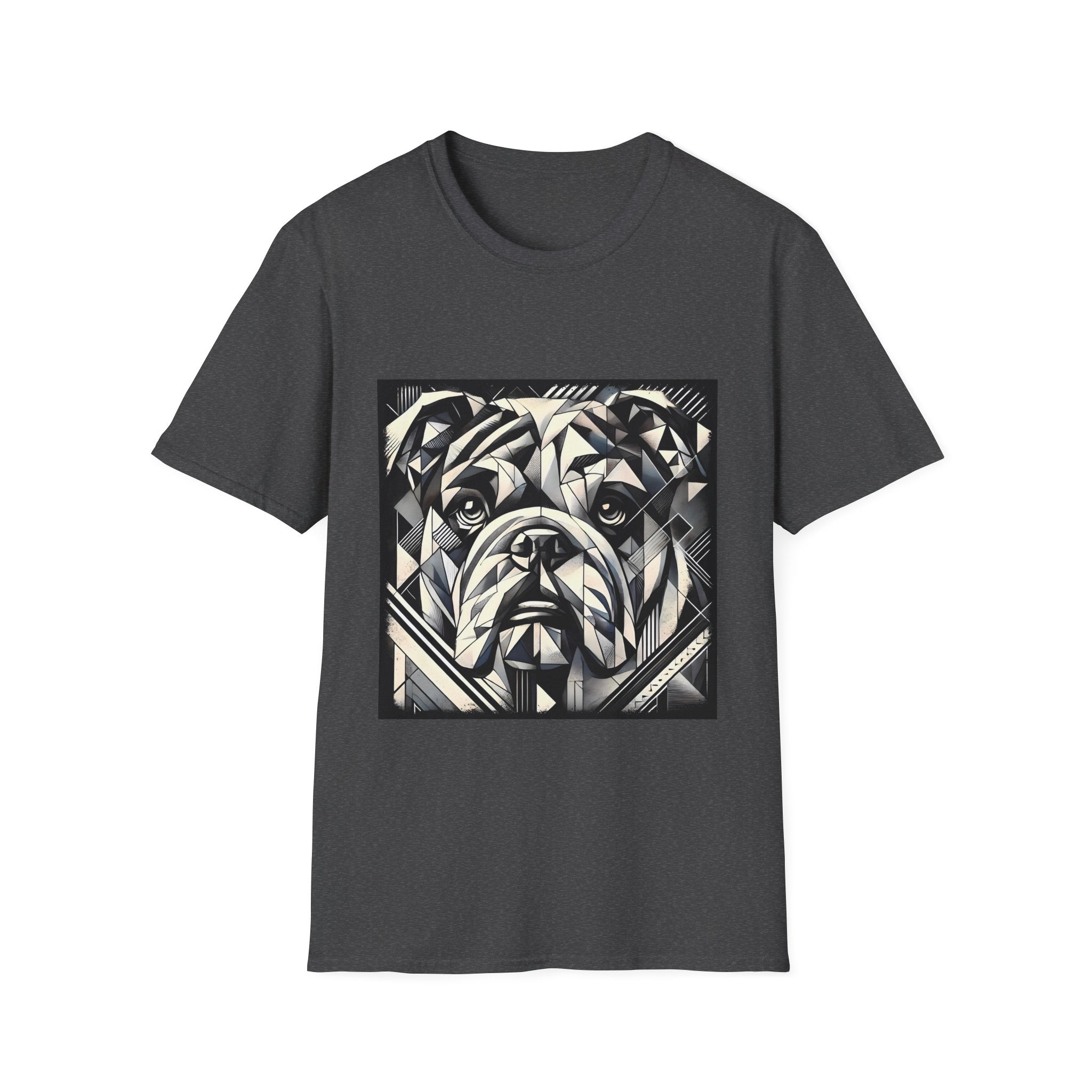 Bulldog B&W Geometric | Unisex Dog T-Shirt