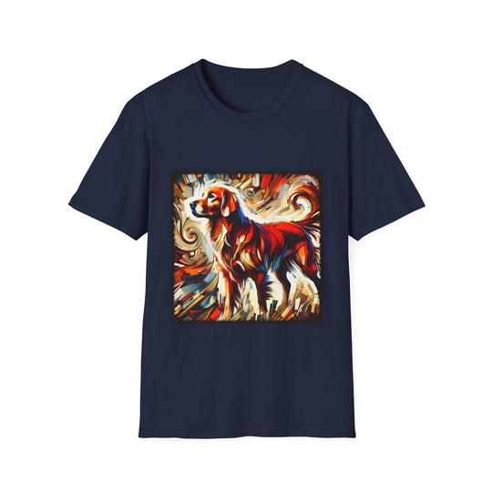 Golden Retriever Bold Red Classic design dog lover unisex t-shirt in navy
