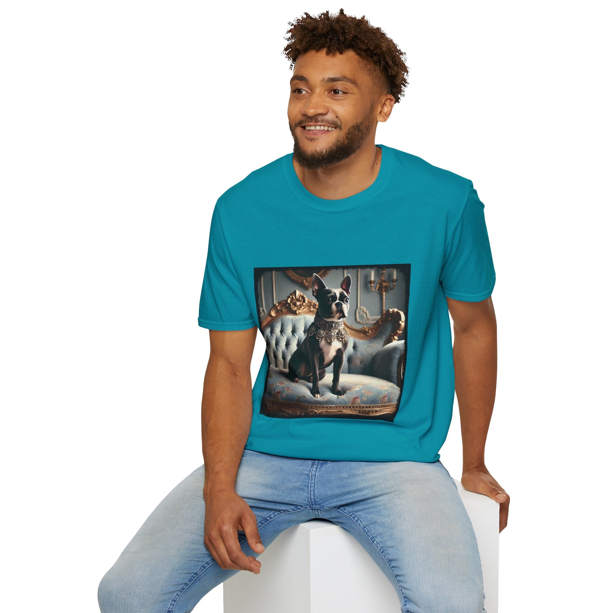Boston Terrier Blue Royalty | Unisex Dog T-Shirt