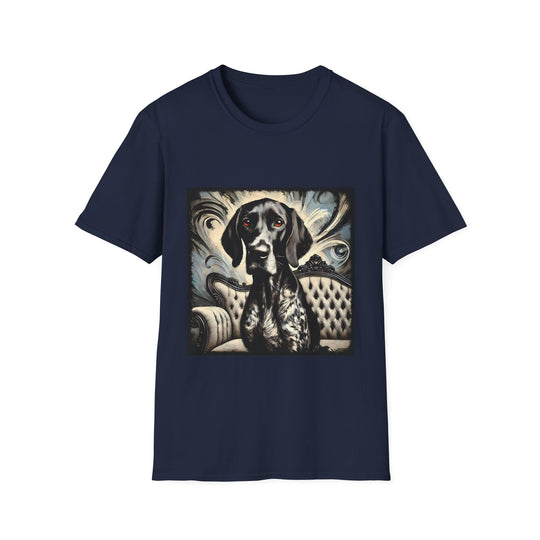 German Shorthaired Pointer Handsome Gent design dog lover unisex t-shirt in navy