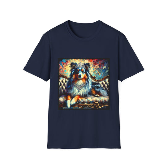 Miniature American Shepherd Princess Classic design dog lover unisex t-shirt in navy