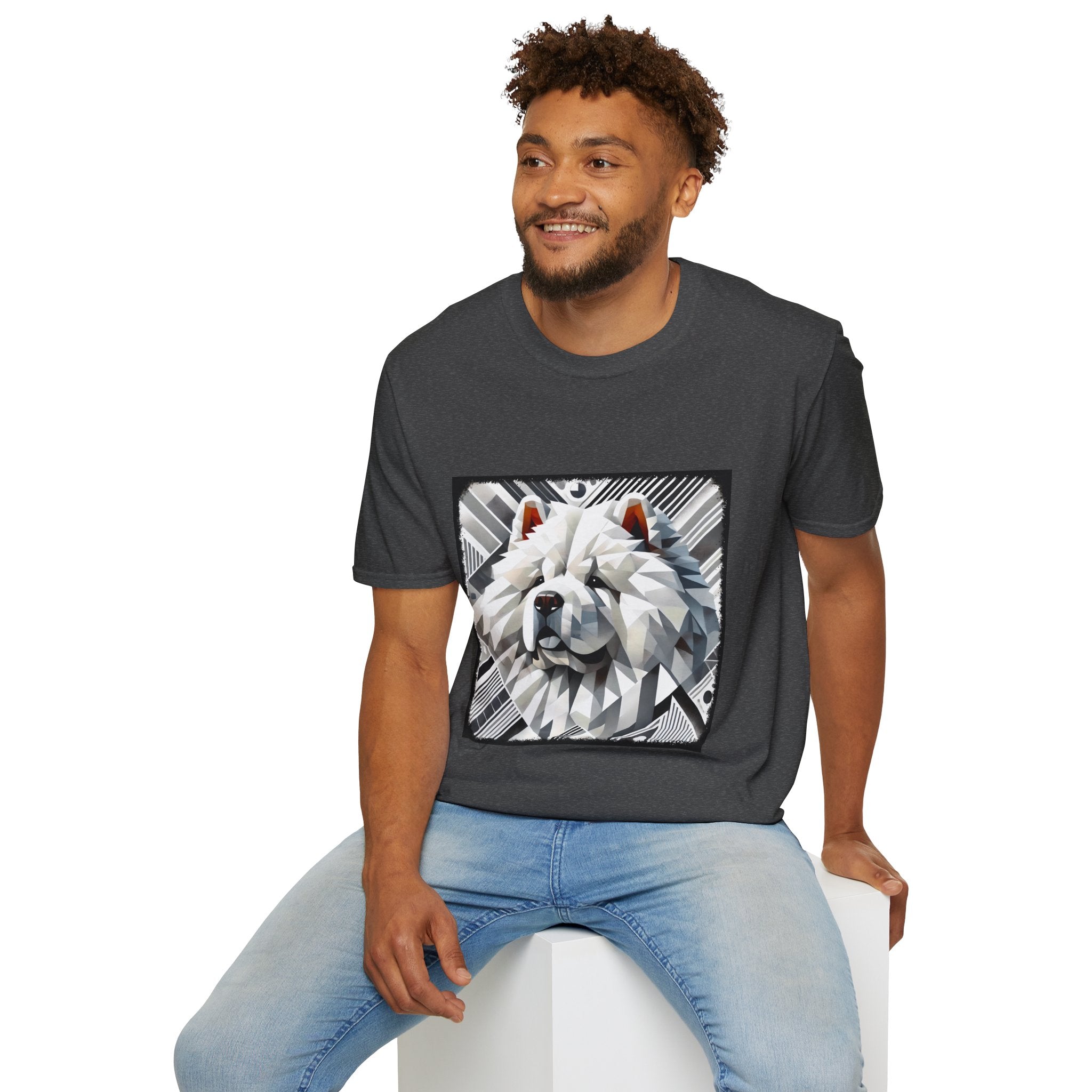 Chow Chow Snow Geometric | Unisex Dog T-Shirt