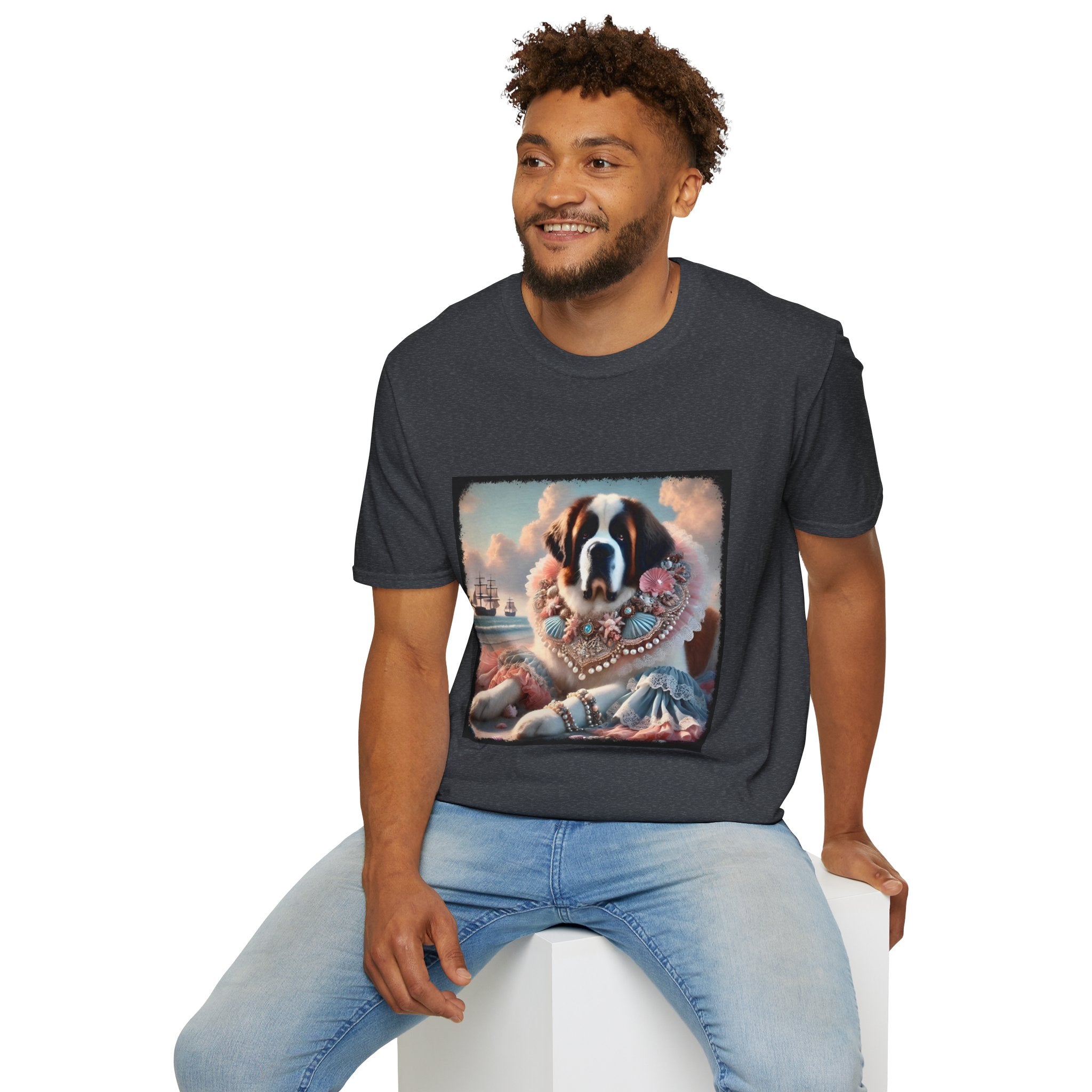 Saint Bernard Beach Beauty | Unisex Dog T-Shirt