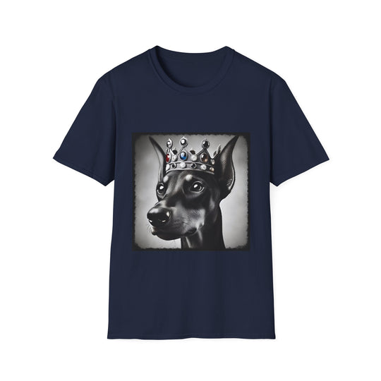 Doberman Pinscher Silver Sir design dog lover unisex t-shirt in navy