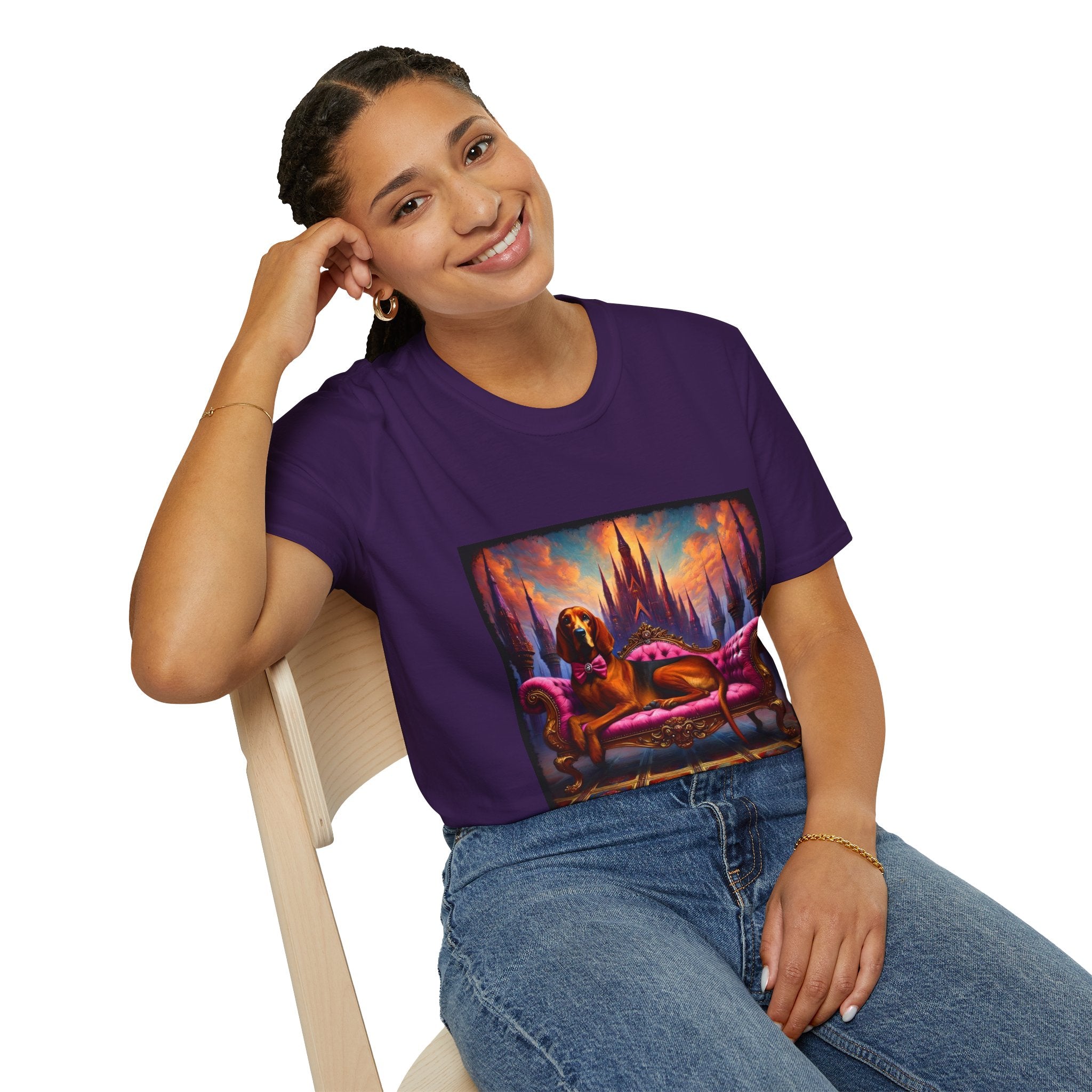 Coonhound Bow Babe | Unisex Dog T-Shirt