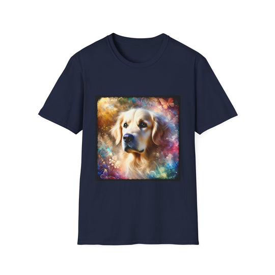Golden Retriever Cosmo Classic design dog lover unisex t-shirt in navy