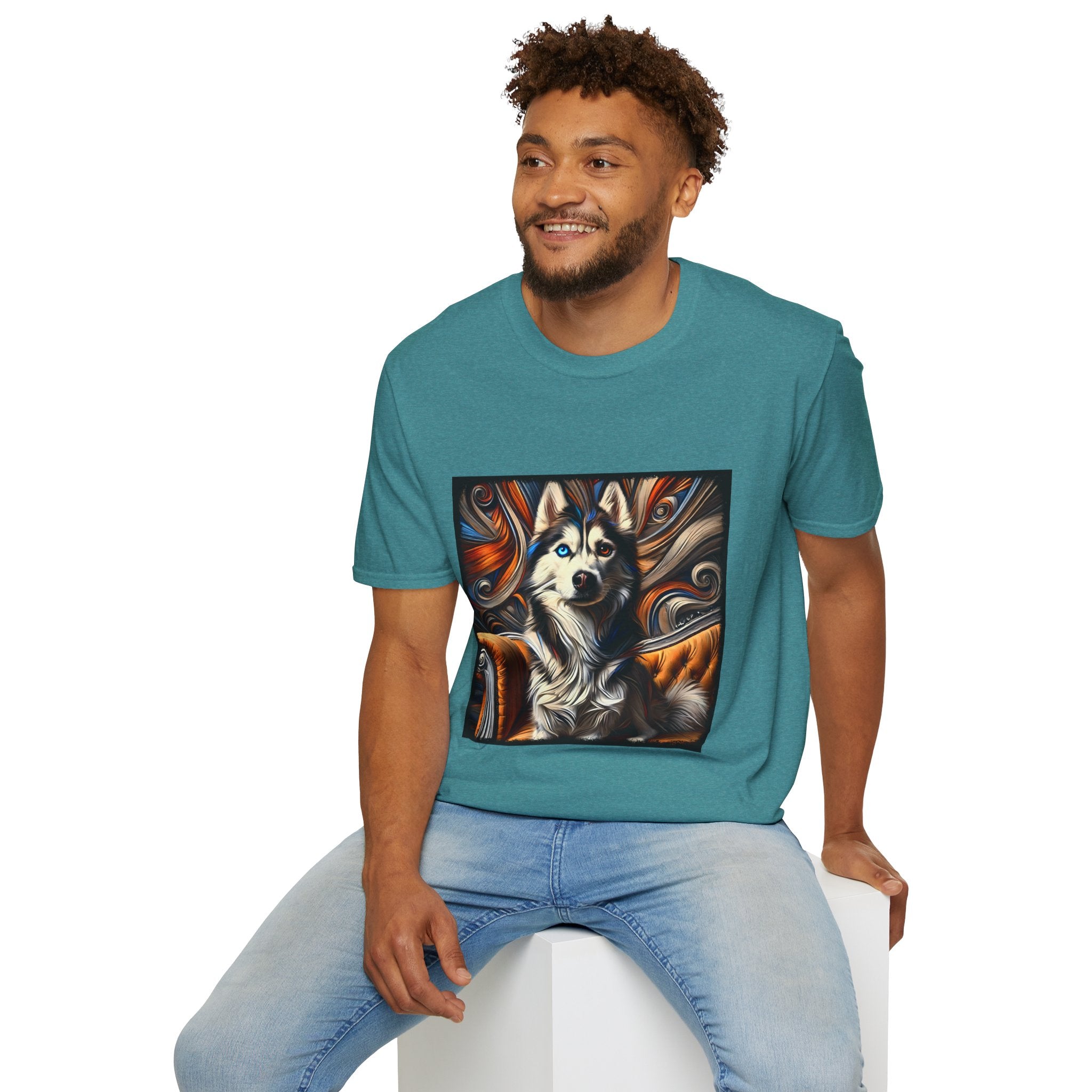 Siberian Husky Bold Swirl  | Unisex Dog T-Shirt