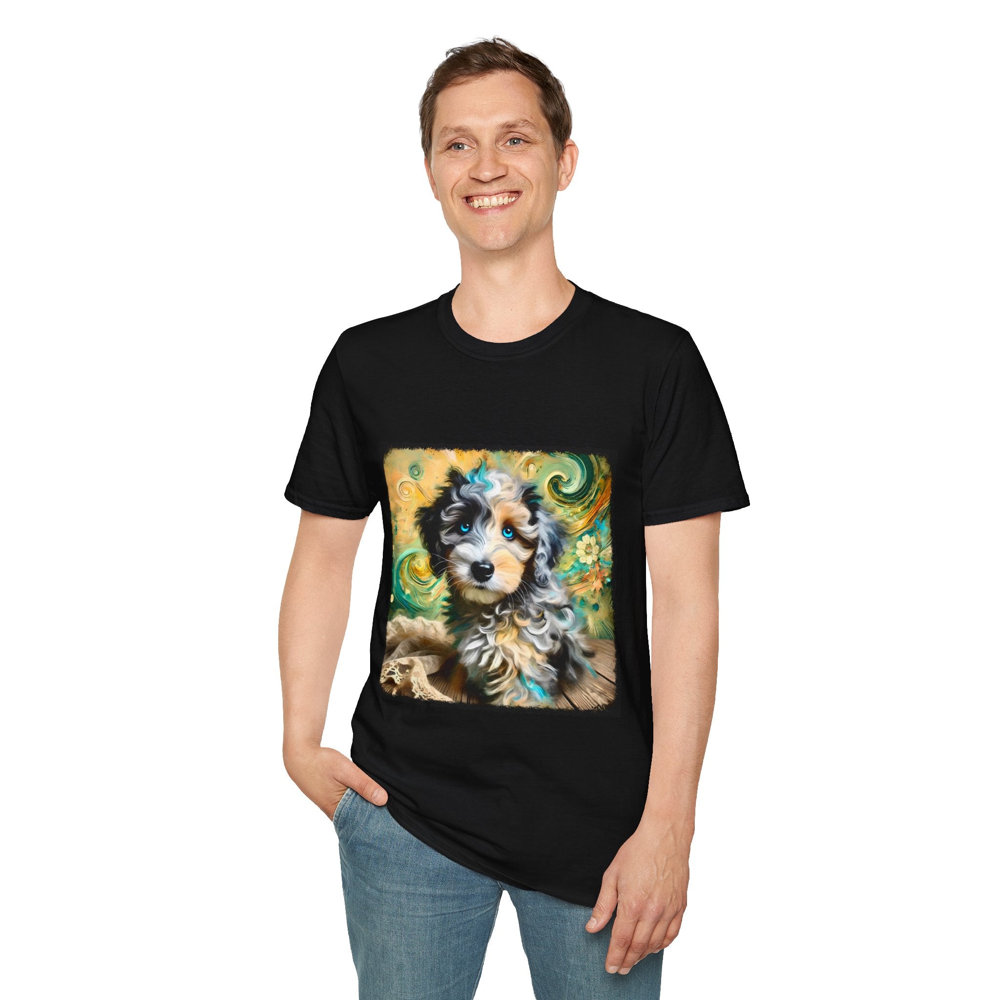 Aussiedoodle Emerald Swirl | Unisex Dog T-Shirt