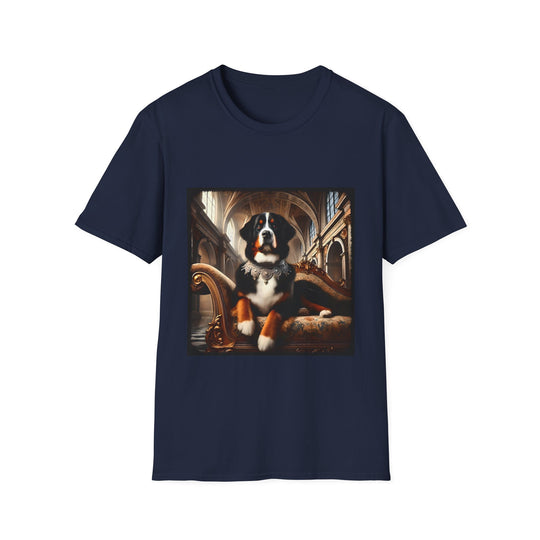 Bernese Mountain Dog Posh Princess design dog lover unisex t-shirt in navy