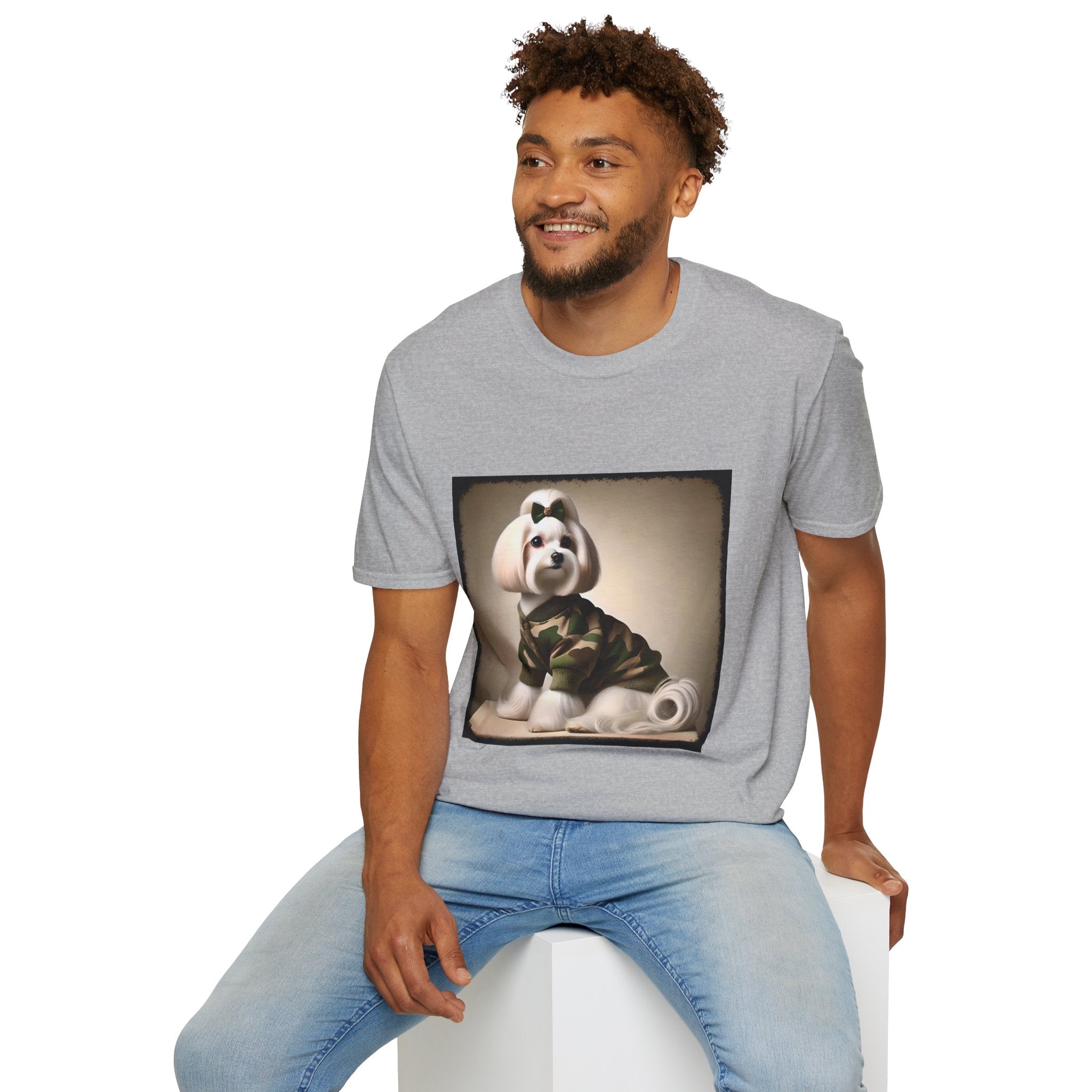 Maltese Camo Cutie | Unisex Dog T-Shirt