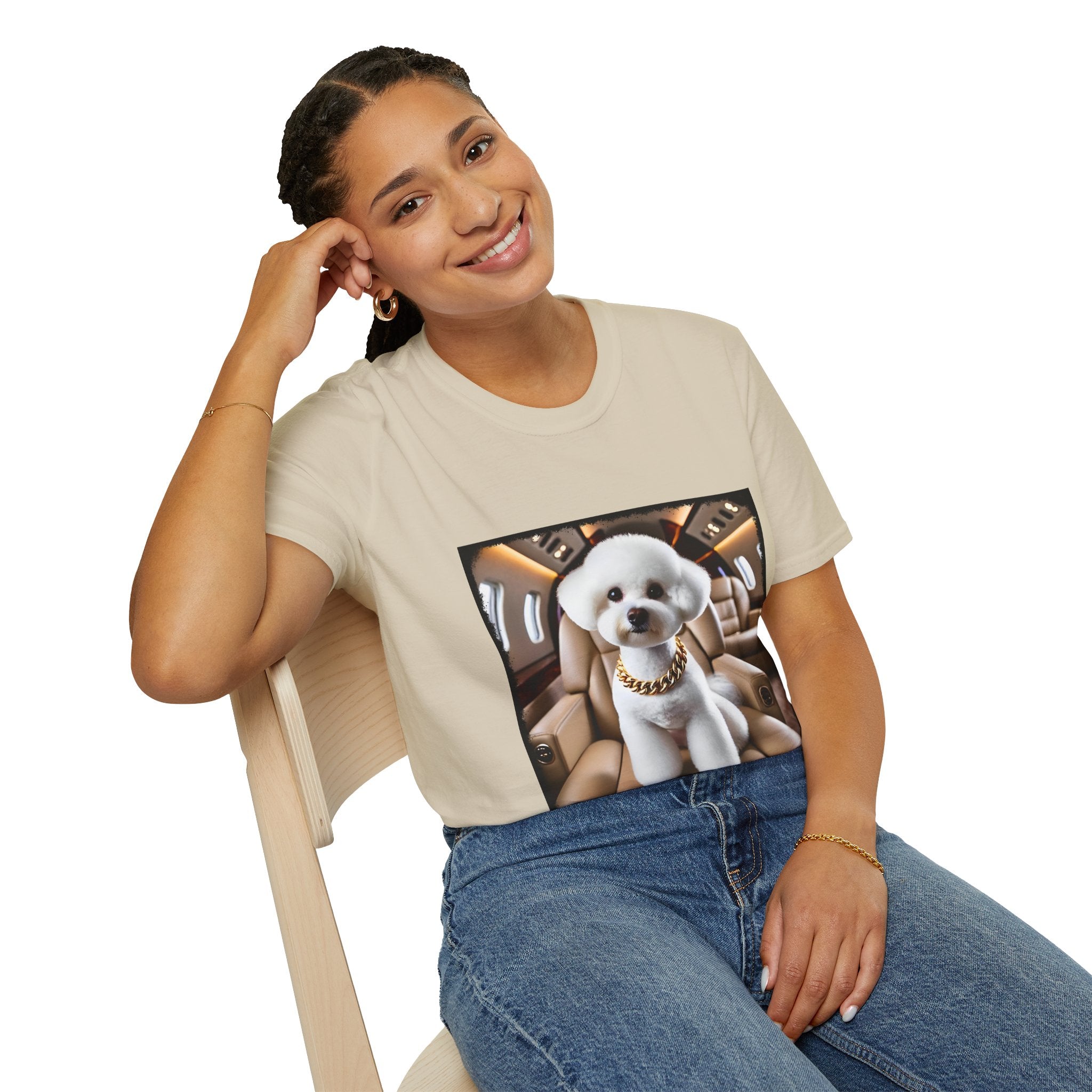 Bichon Frise Fréquent Flier | Unisex Dog T-Shirt