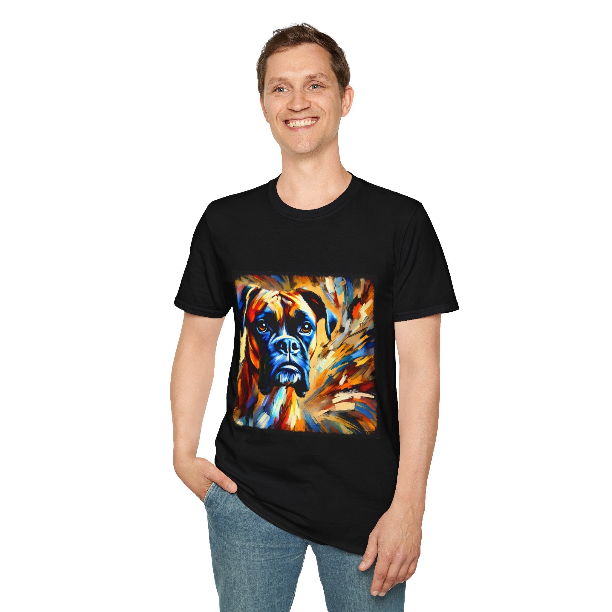 Boxer Sunburst Swirl  | Unisex Dog T-Shirt