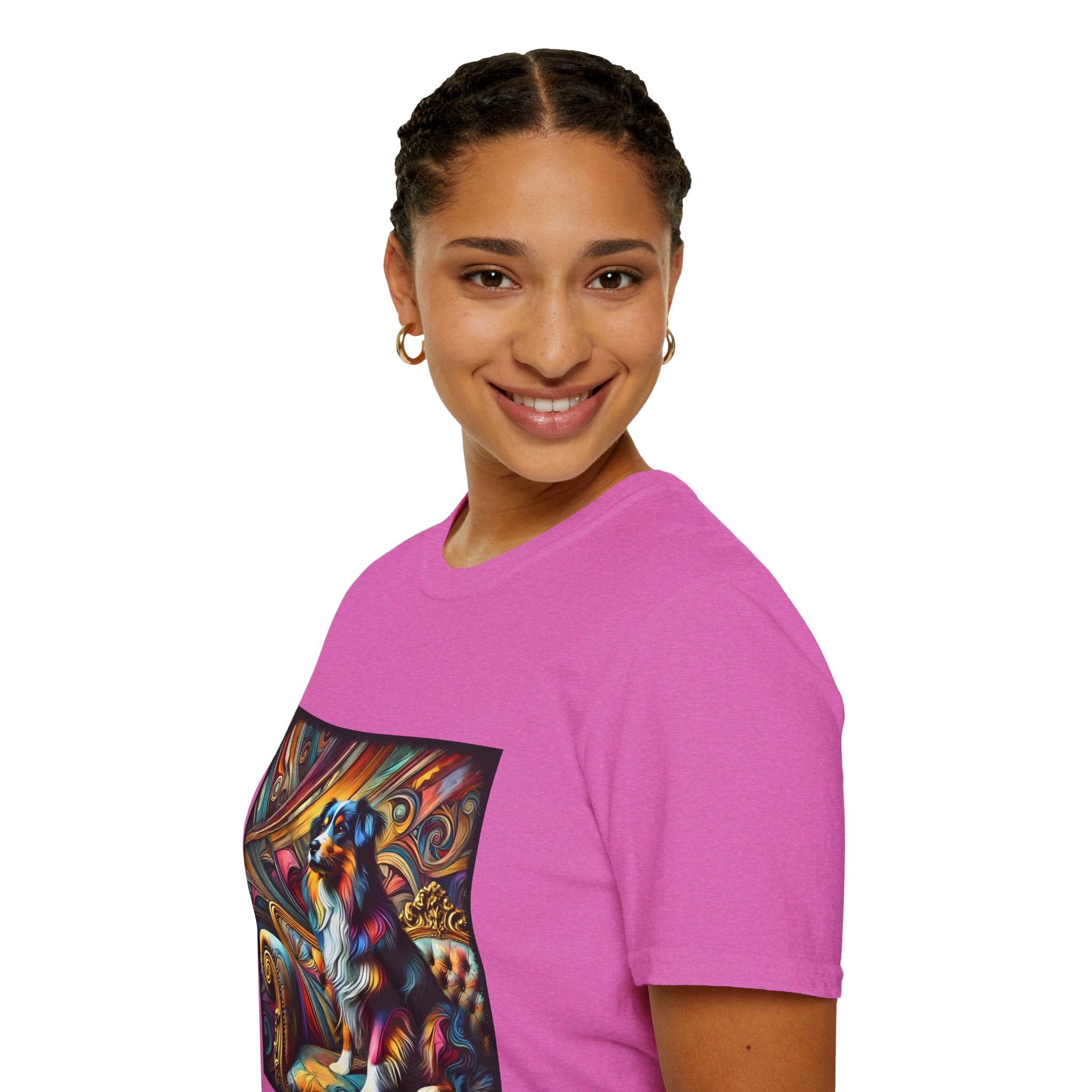 Australian Shepherd Vivd Swirl | Unisex Dog T-Shirt