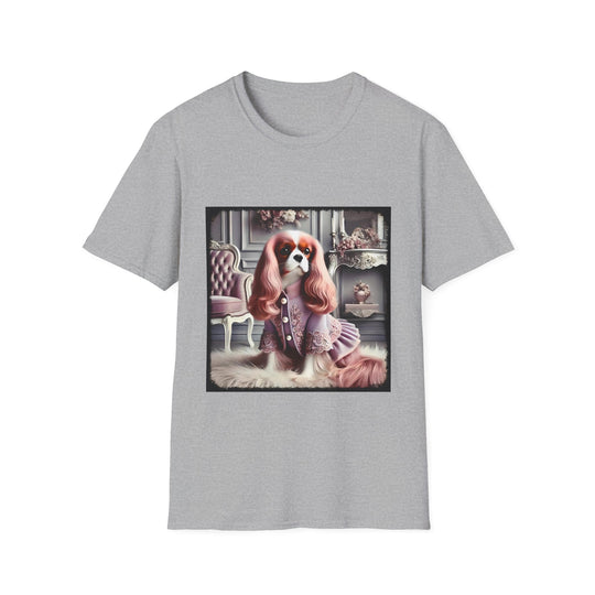 Cavalier King Charles Spaniel Posh Pup design dog lover unisex t-shirt in sport grey