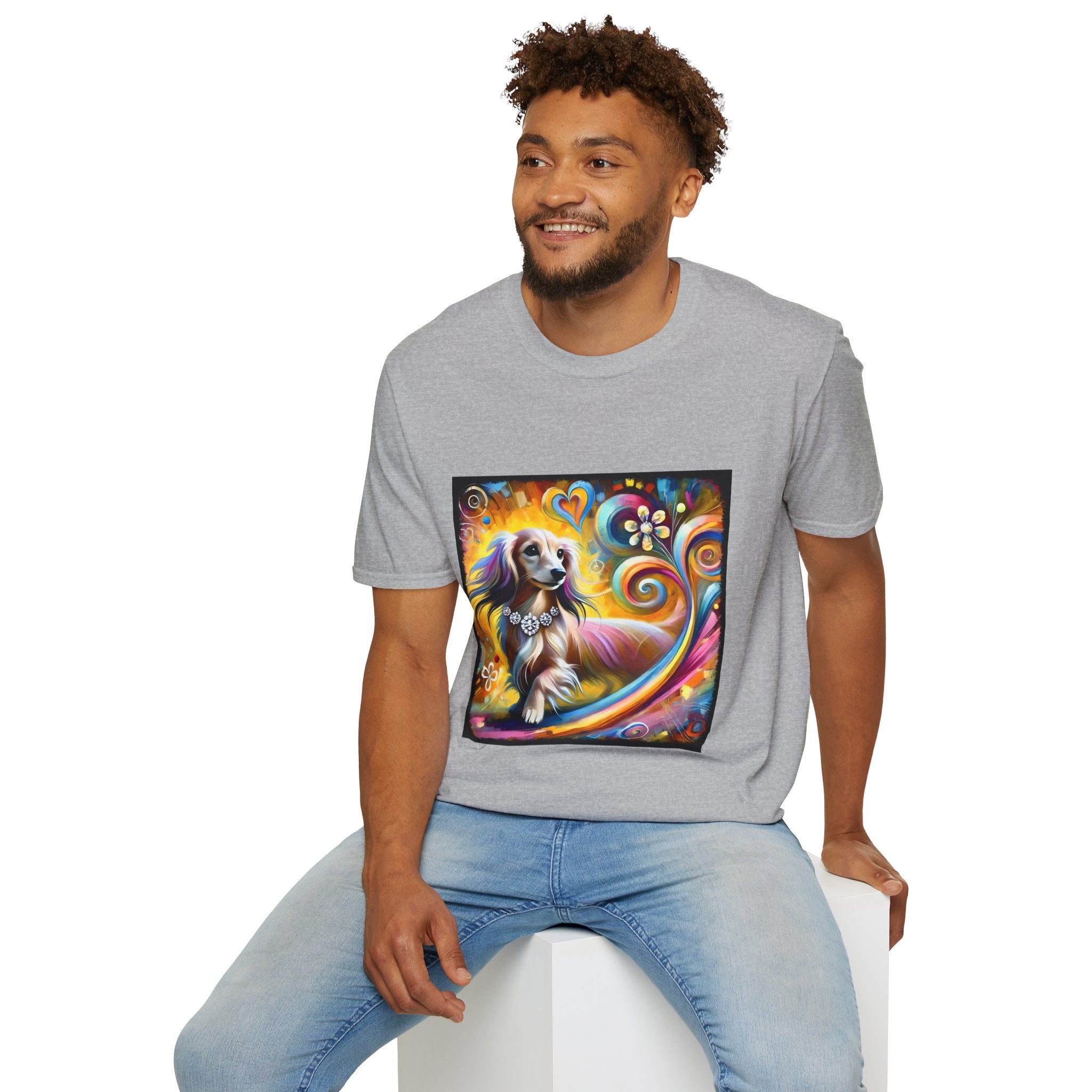 Dachshund Bold Diamond Swirl | Unisex Dog T-Shirt