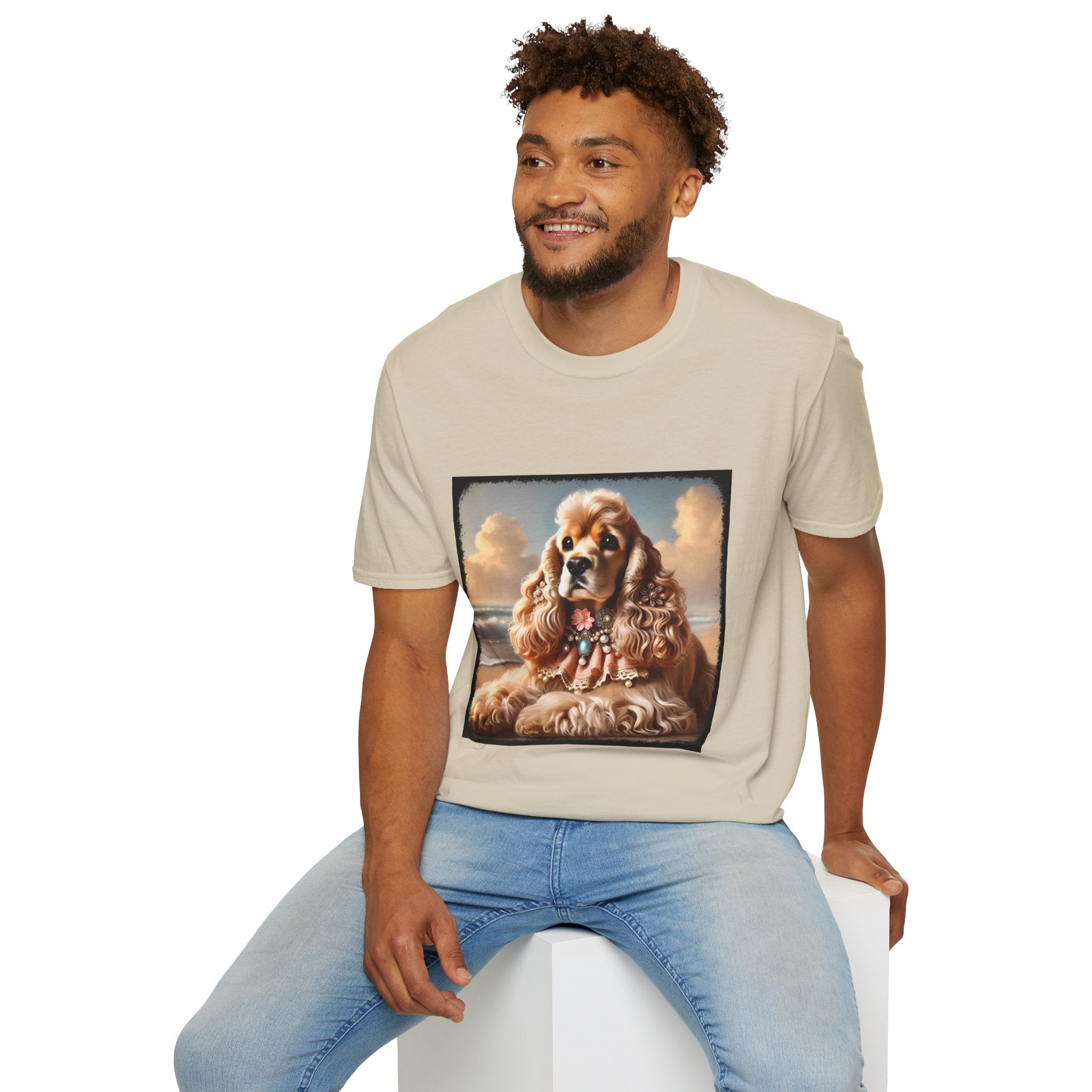 Cocker Spaniel Beach Belle | Unisex Dog T-Shirt