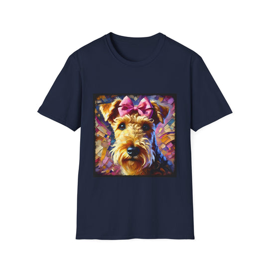 Airedale Terrier Stunning Classic design dog lover unisex t-shirt in navy